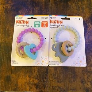 Nuby Teething Rings Set of 2 NEW